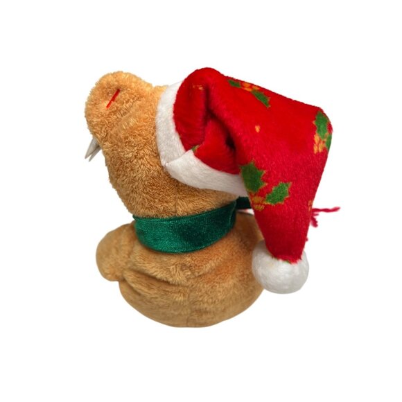 2003 Ty Beanie Babies Holiday Teddy Bear W/ Santa Hat & Scarf Collectible Plush - Picture 2 of 5